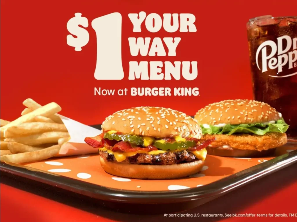 Burger King $1 Value Menu Deal USA