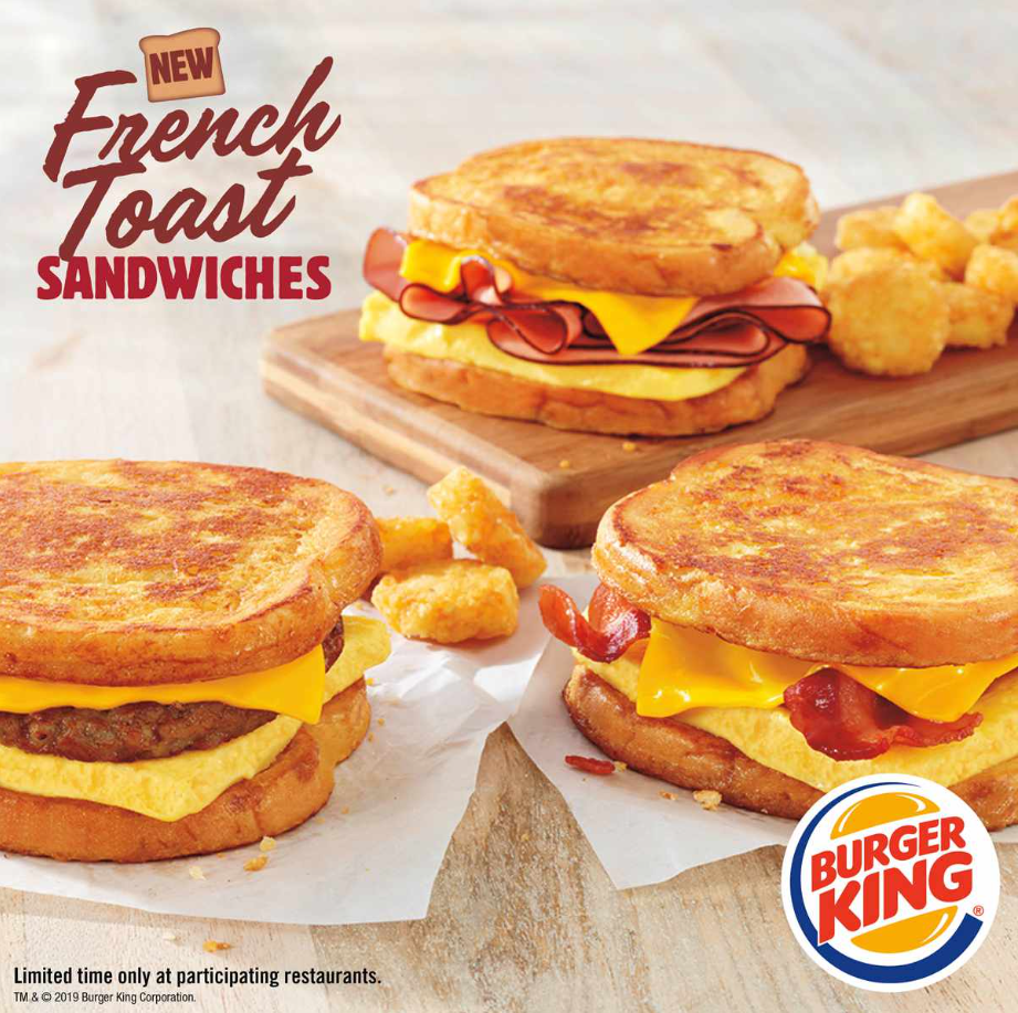 Burger King Breakfast Entrees Menu USA