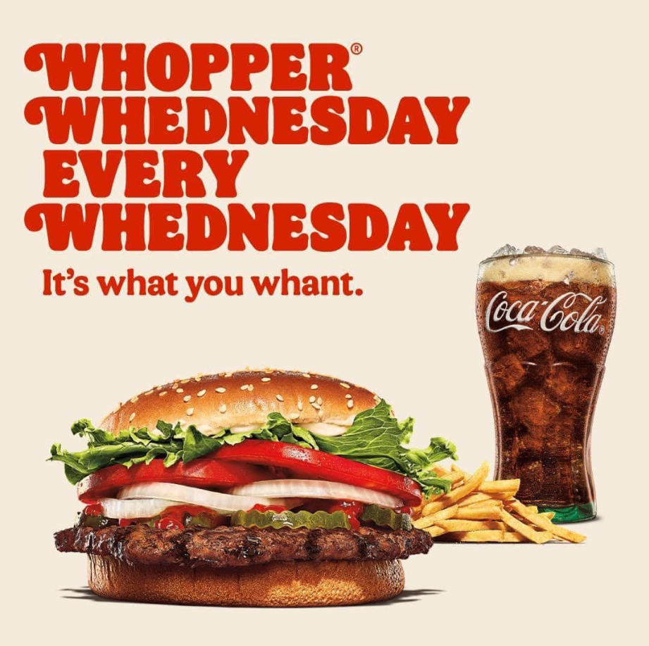 Burger King Whopper Wednesday Deal USA