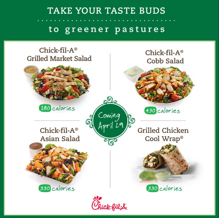 Chick-fil-A Salads Menu USA