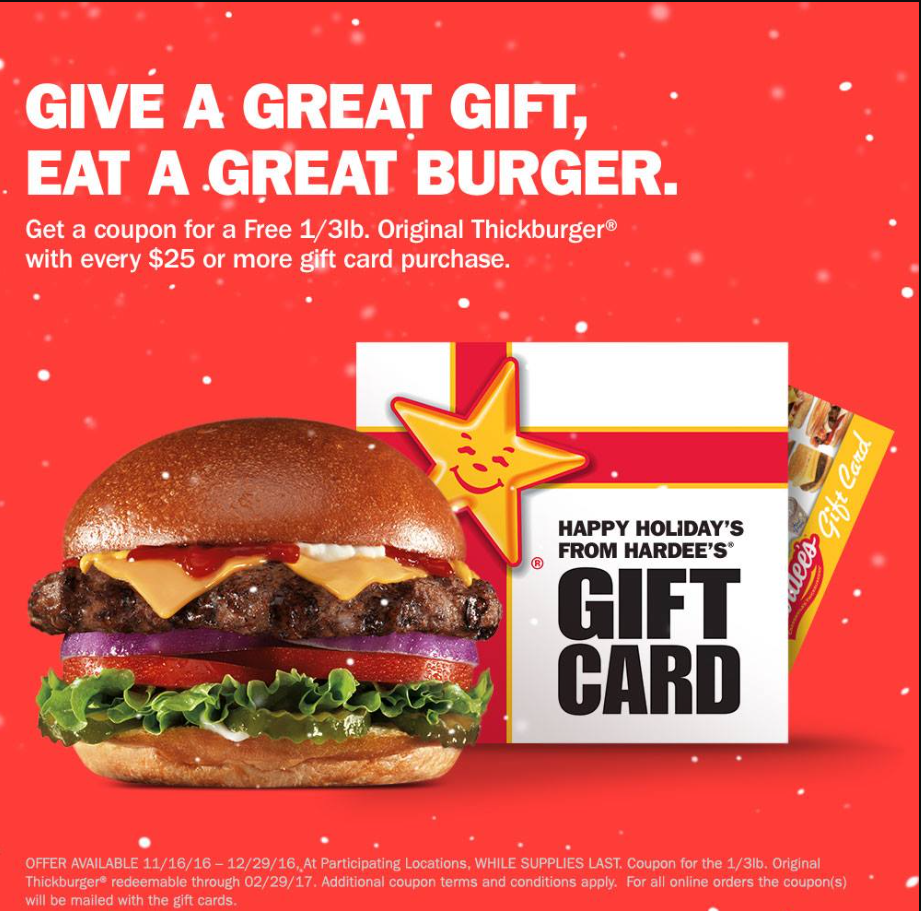 Hardee’s Gift Card USA