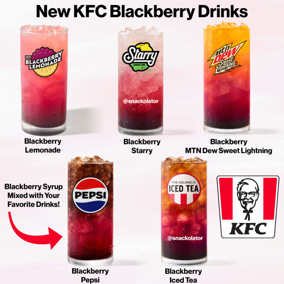 KFC Beverages Menu USA