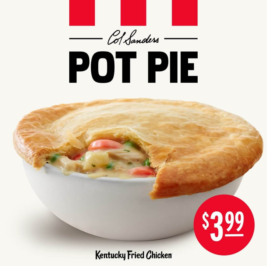 KFC Bowls & Pot Pies Menu USA