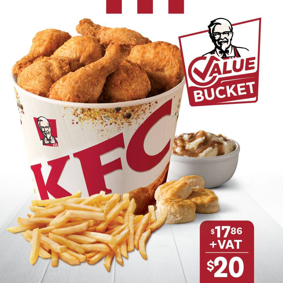 KFC Bucket Deals Menu USA