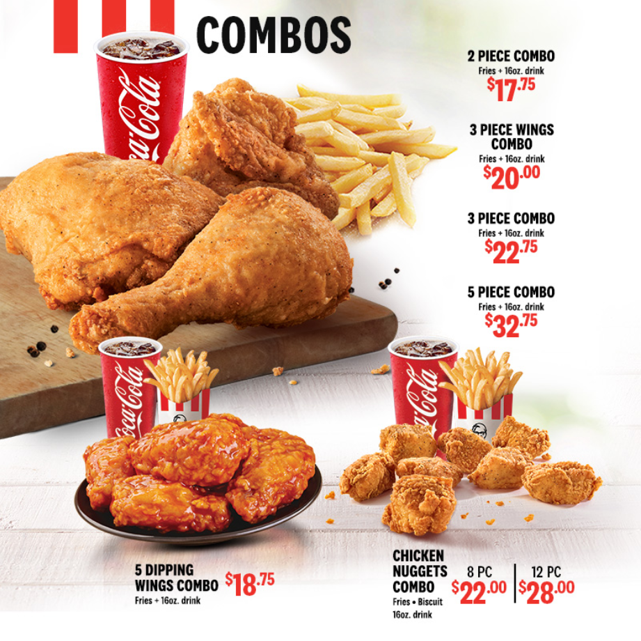 KFC Meal Combos Deal USA