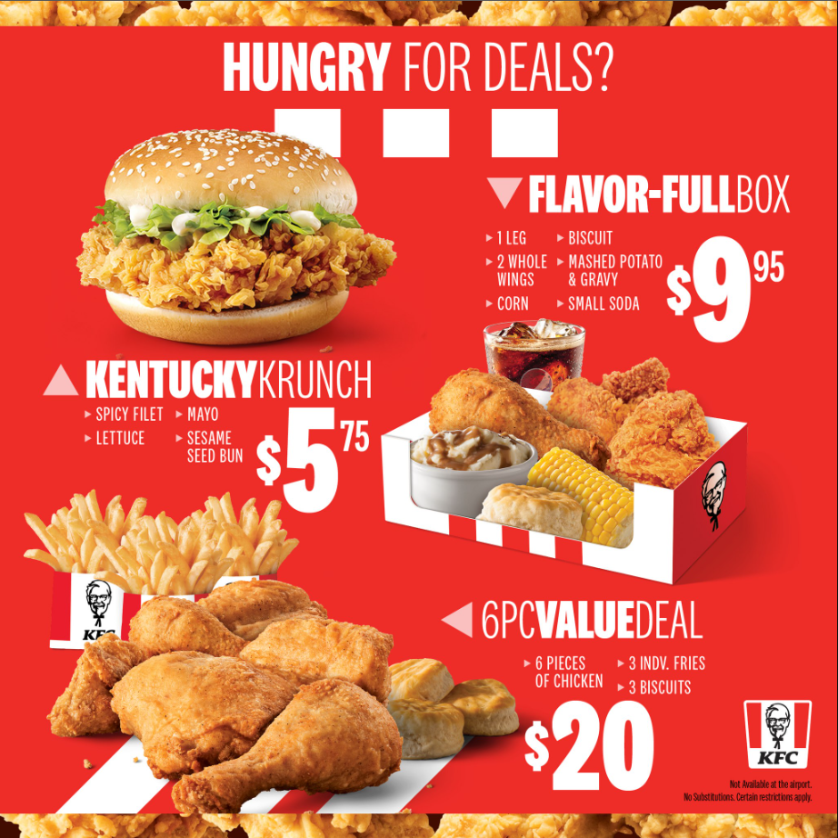 KFC Menu USA