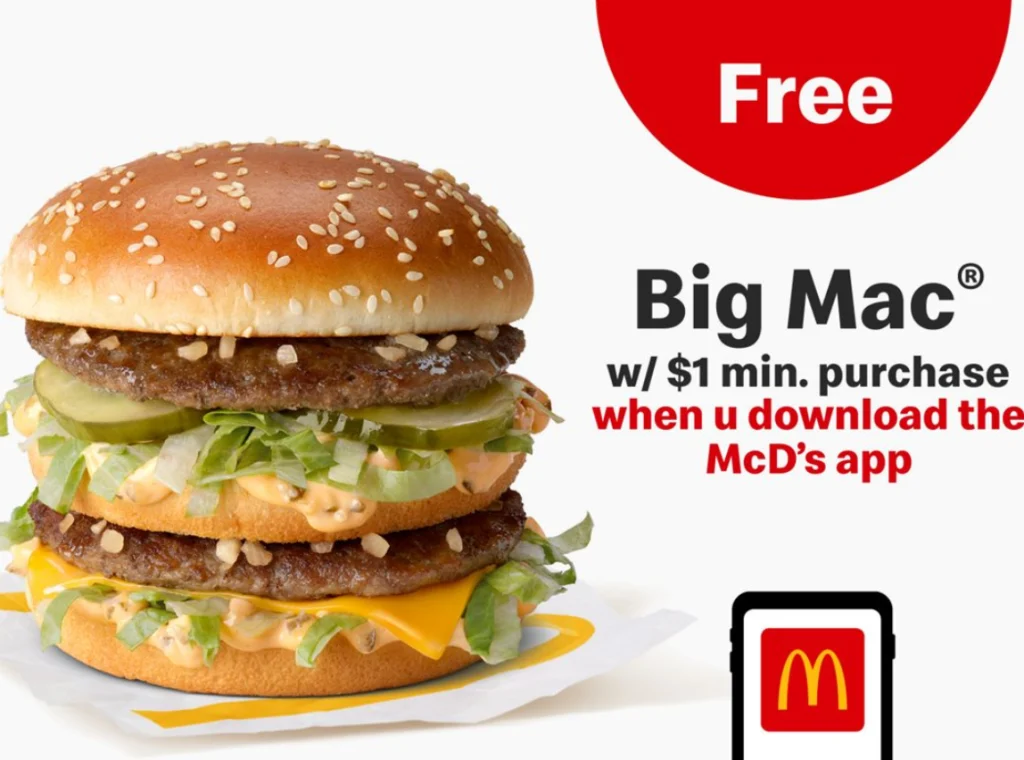 McDonald's App-Exclusive Offers Menu Deal USA