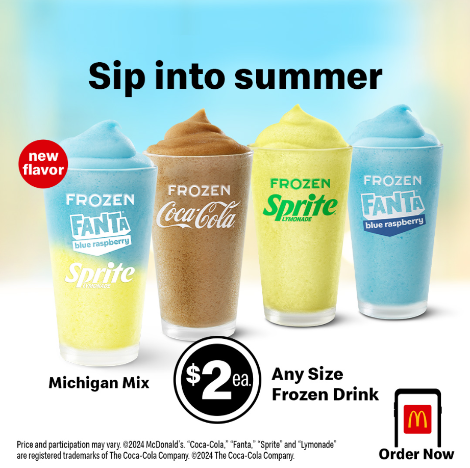 McDonald's Beverages Menu USA