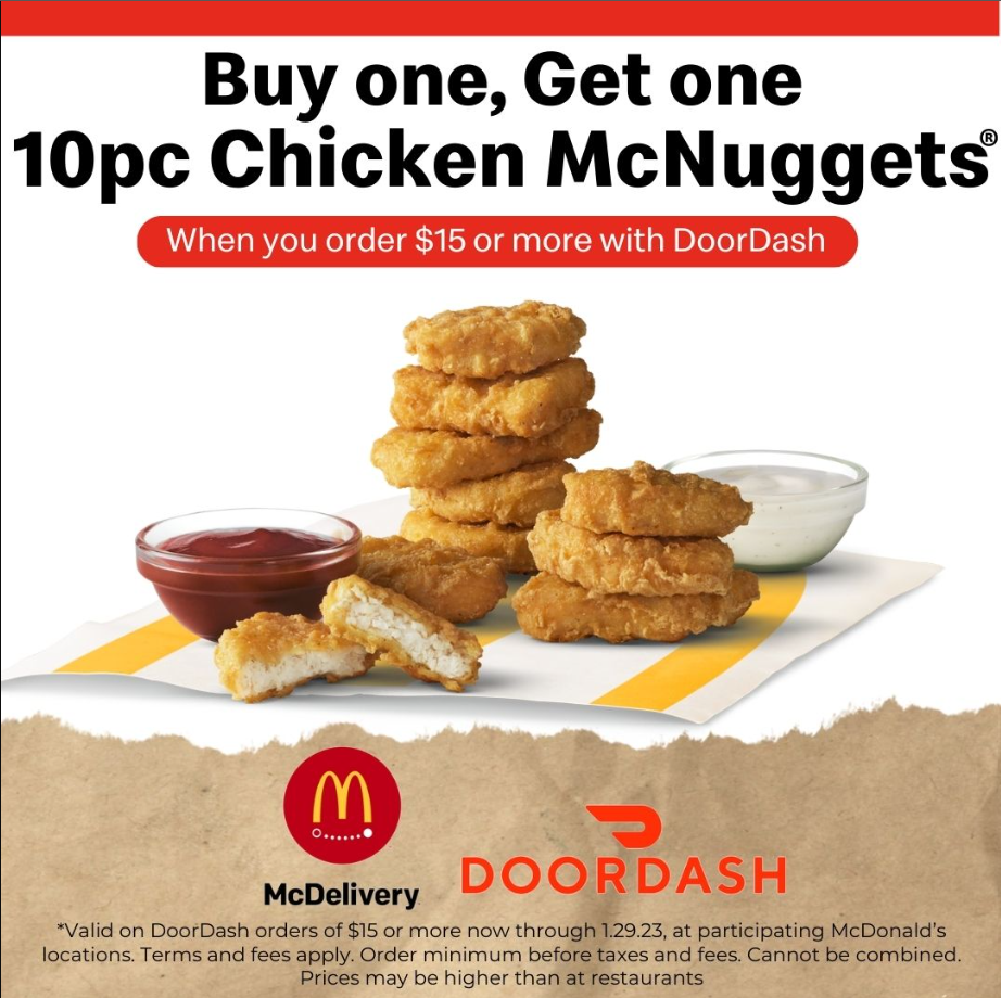 McDonald's Buy One, Get One (BOGO) Deals Menu USA