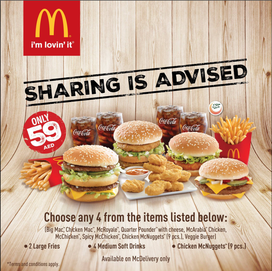 McDonald's Shareables Menu USA