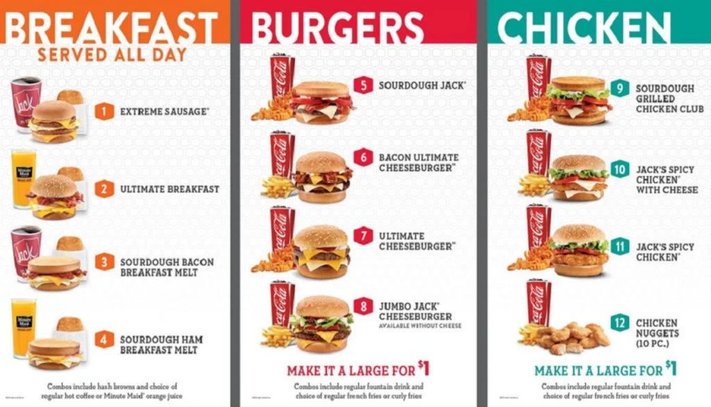 Order Jack In The Box Menu USA