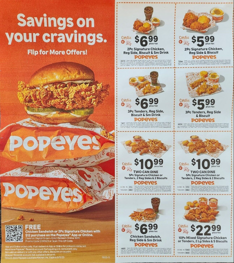 Order Popeyes Menu USA