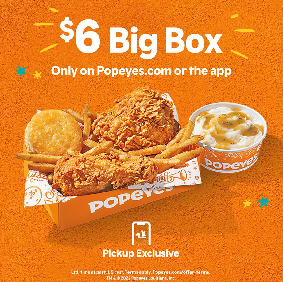 Popeyes App-Exclusive Offers Deal USA