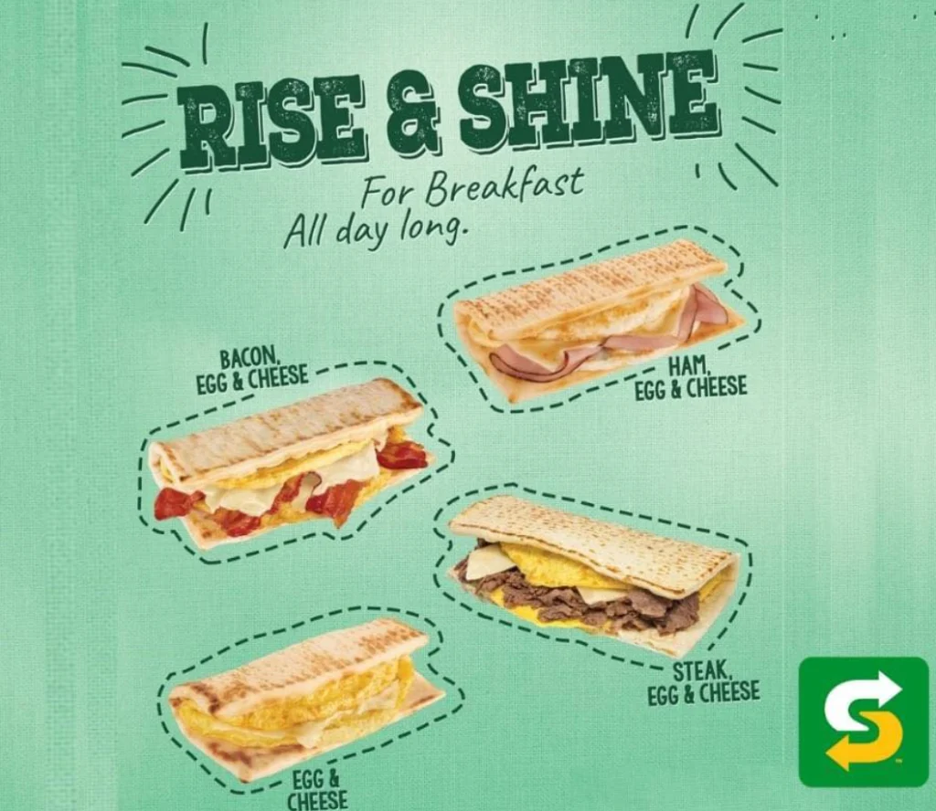 Subway Breakfast Menu USA