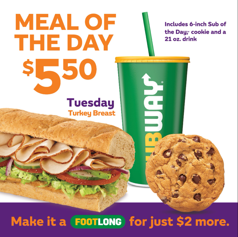 Subway Fresh Melts® Menu USA