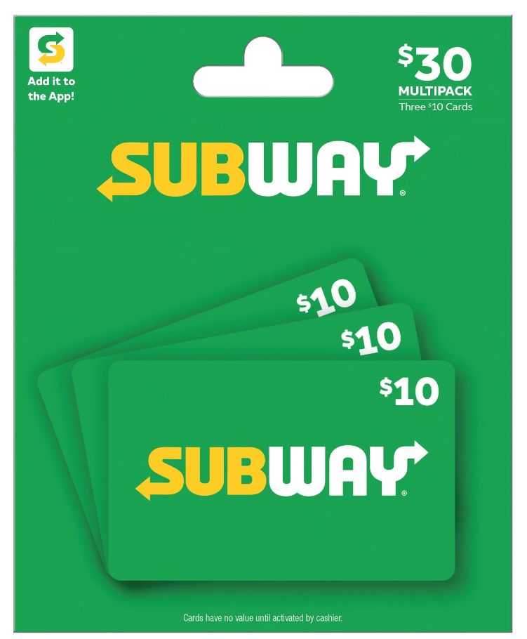 Subway Gift Card USA