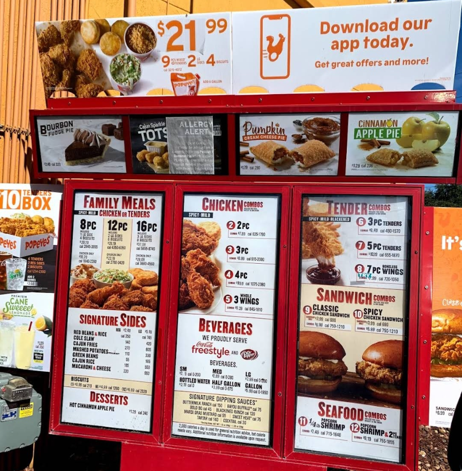 Updated Prices At Popeyes Menu Items USA