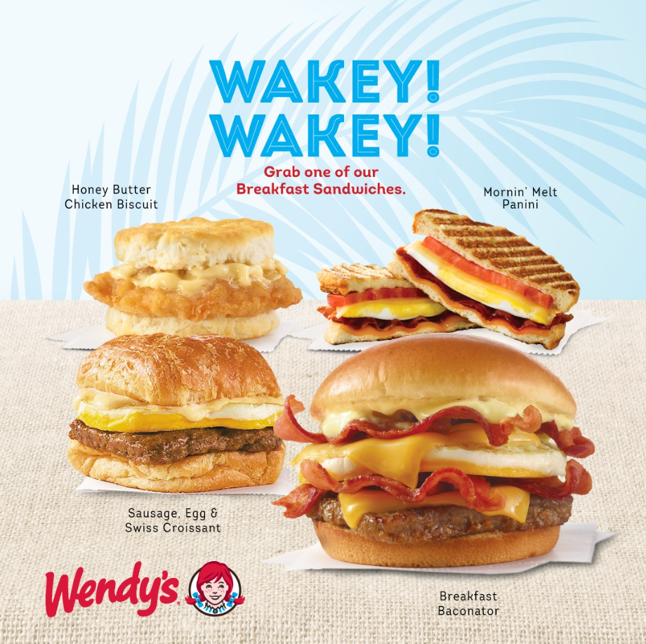 Wendy’s Breakfast Croissants Menu USA