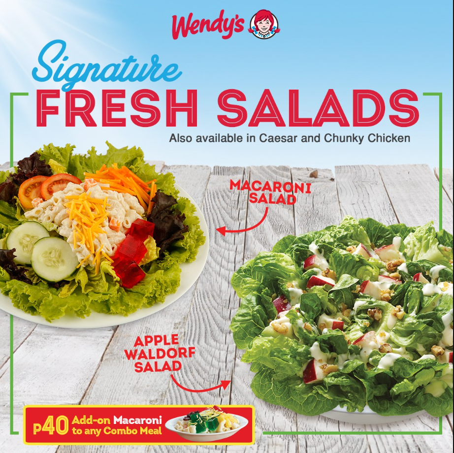 Wendy’s Fresh-Made Salads Menu USA