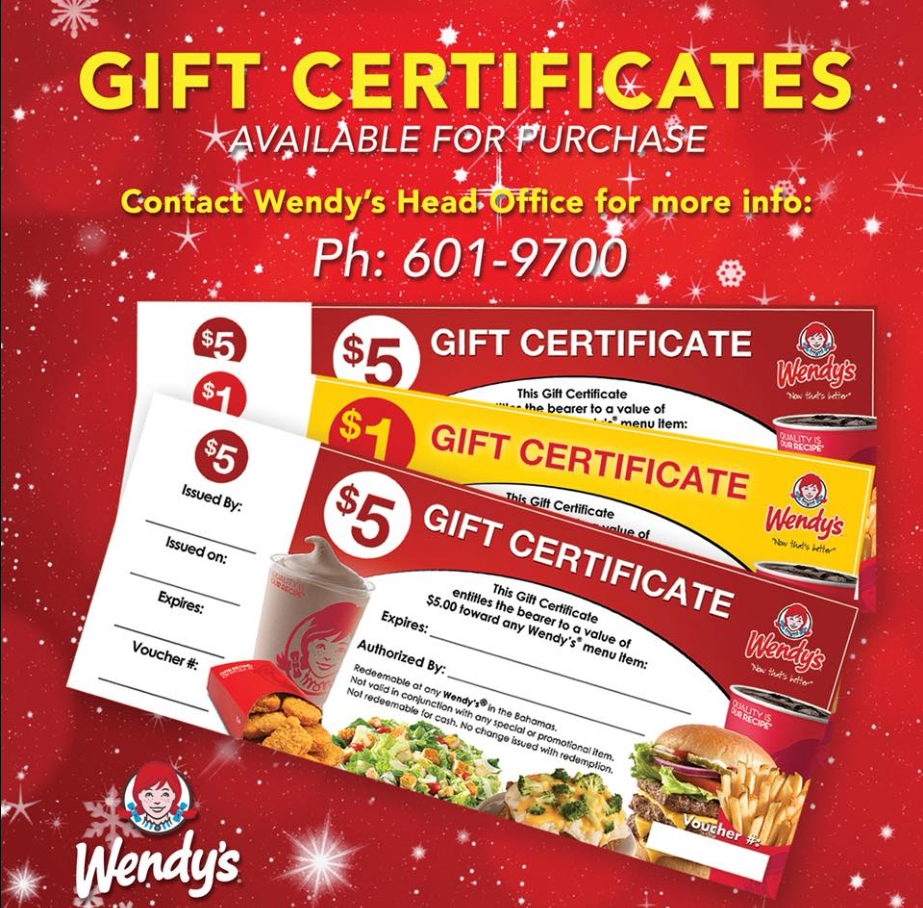 Wendy’s Gift Card USA