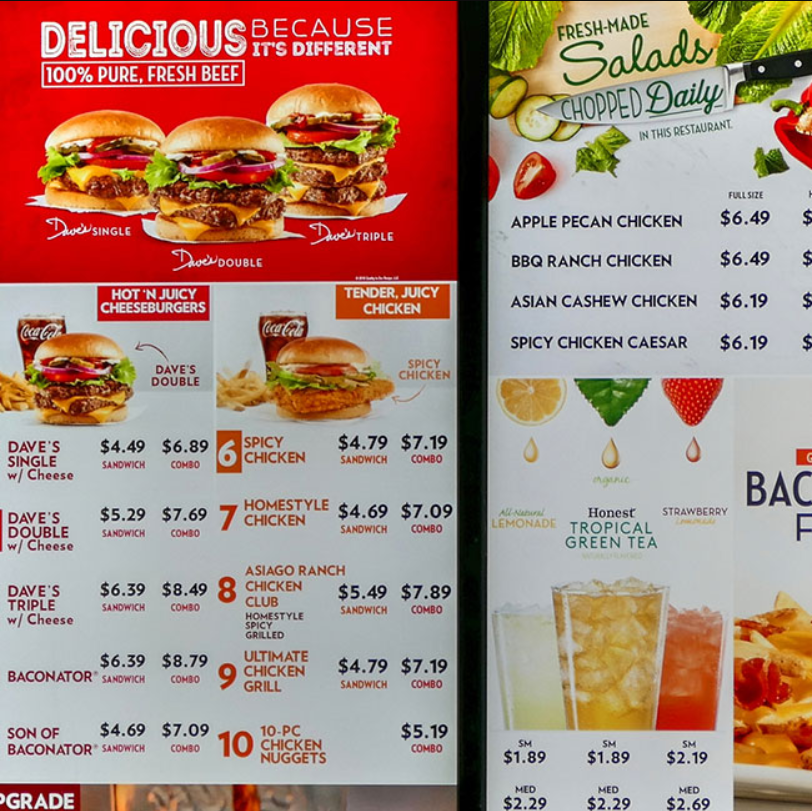 Wendy's Menu With Prices USA