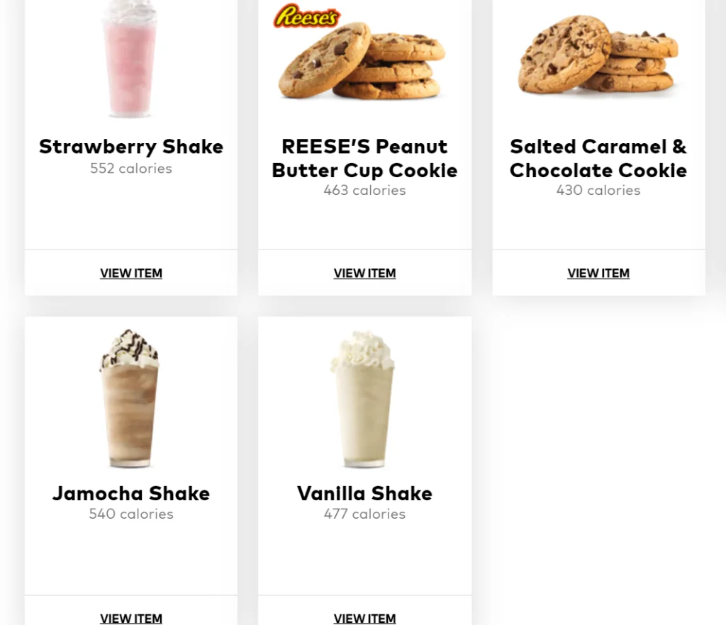 Arby’s Drinks & Desserts Menu USA