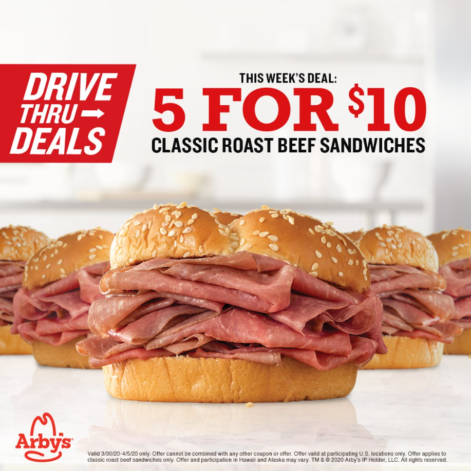 Arby’s Limited-Time Offers Menu Deal USA