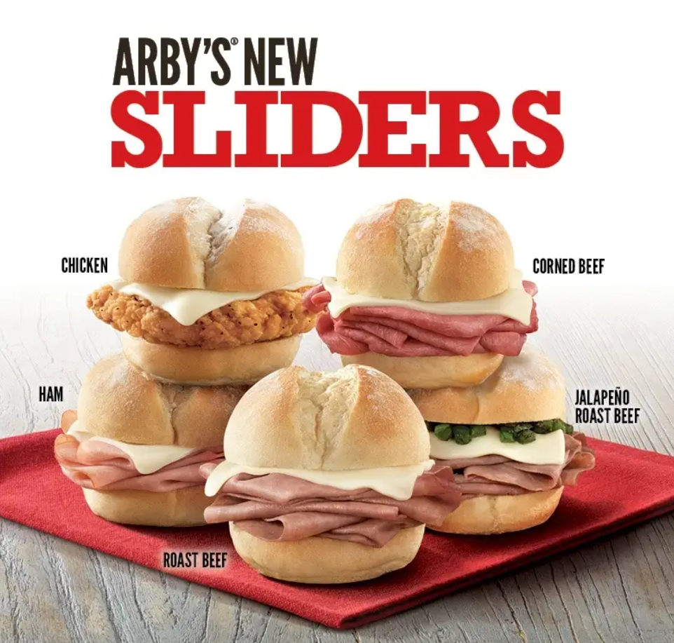 Arby’s Sliders Menu USA