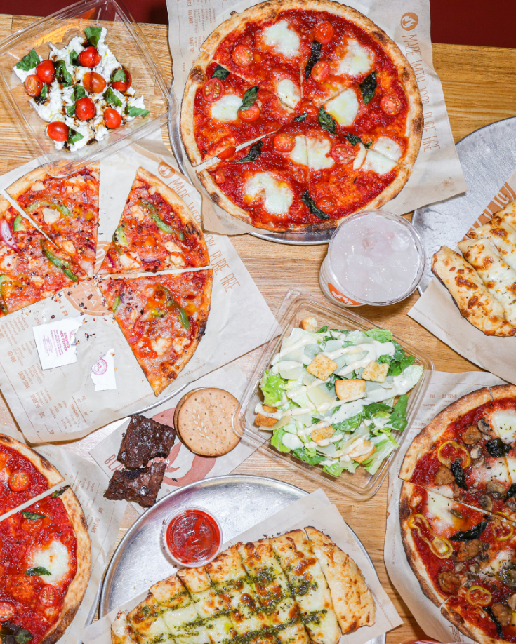 Blaze Pizza Cheesy Breads & Salads Menu USA