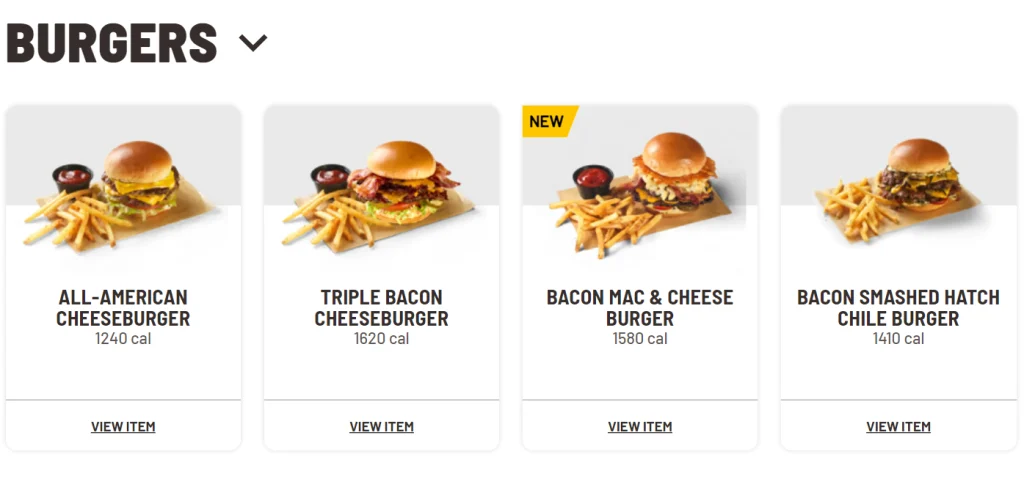 Buffalo Wild Wings Burgers Menu USA