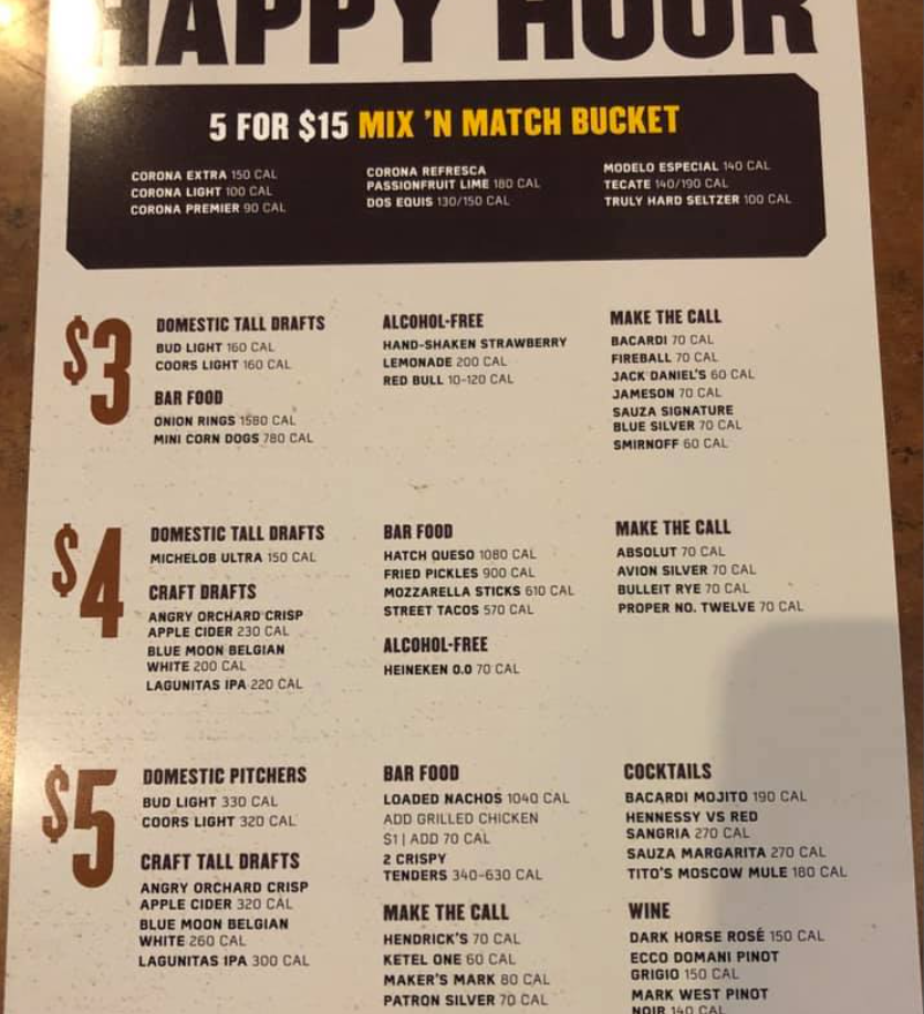 Buffalo Wild Wings Happy Hour Specials Menu Deal USA