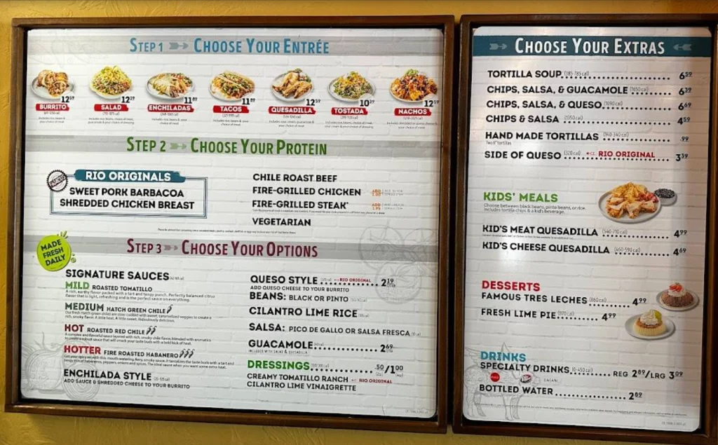 Cafe Rio Menu Updated Prices USA