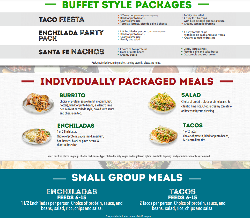 Cafe Rio Menu USA