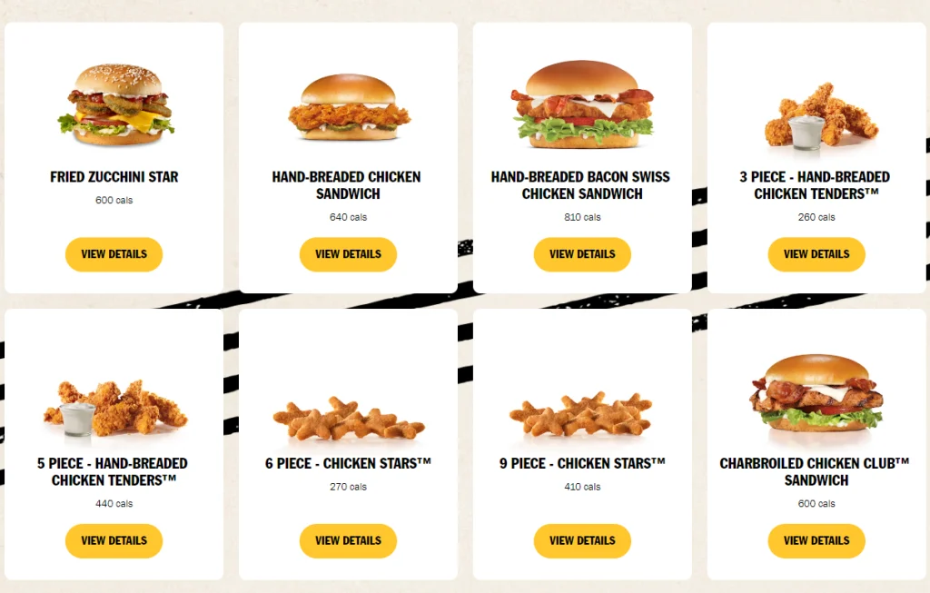 Carl's Jr. Chicken & More Menu USA