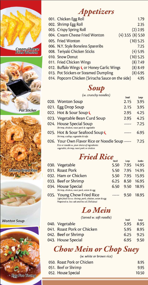 China Wok Menu Updated Prices USA