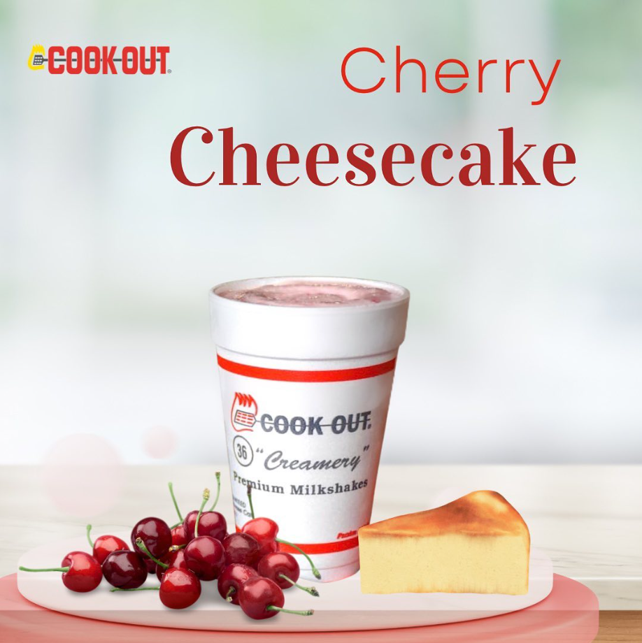 Cook Out Floats & Cheesecakes Menu USA