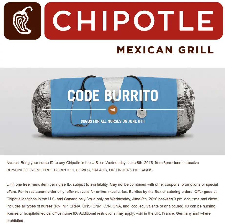 Coupons & Promo Code for Chipotle Menu USA