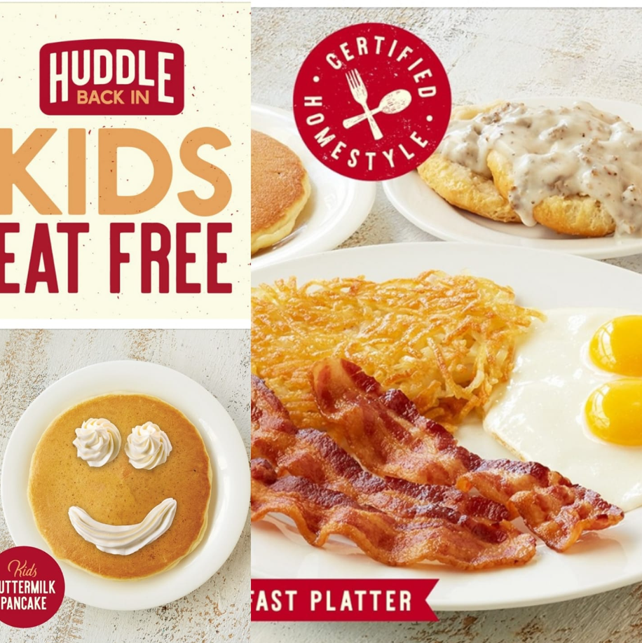 Cracker Barrel Kids Eat Free Menu Deal USA