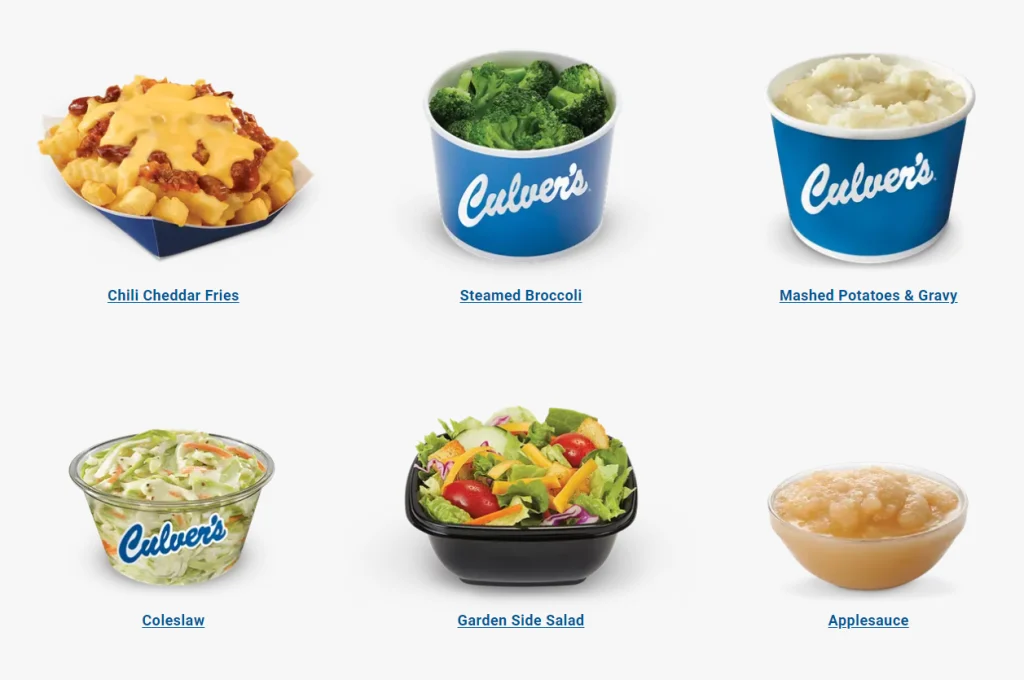 Culver's Sides Menu USA