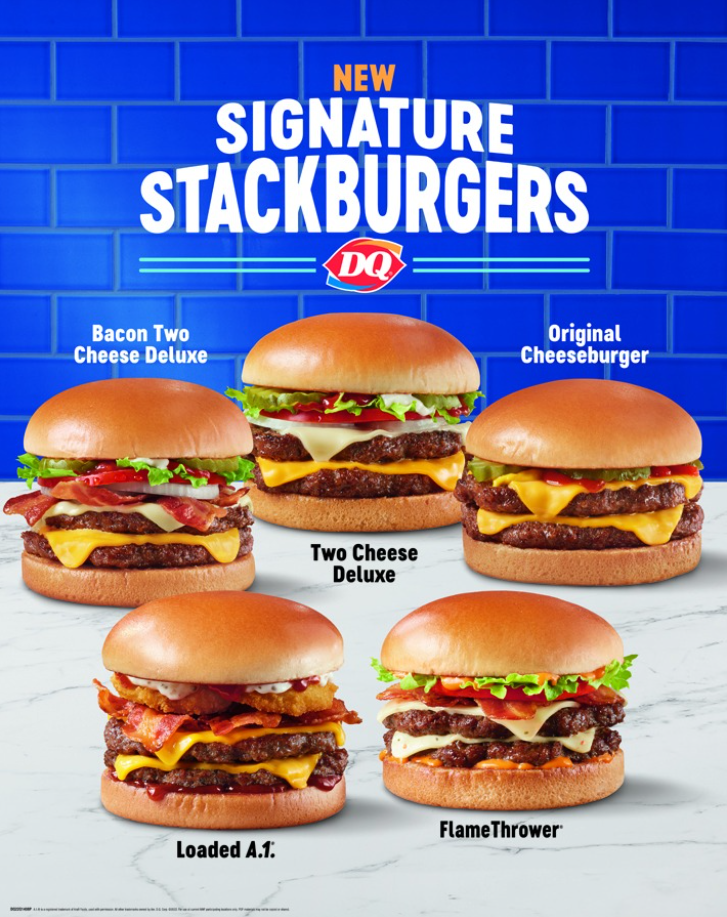 Dairy Queen Burgers & Sandwiches Menu USA