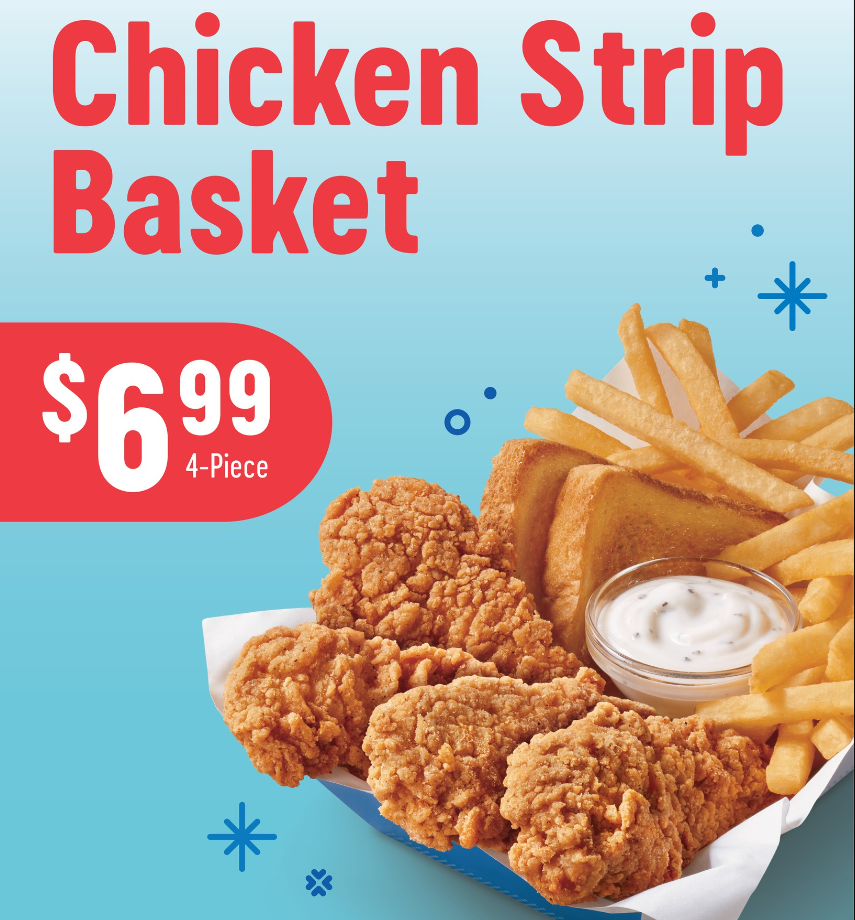 Dairy Queen Chicken Strip Baskets Menu USA