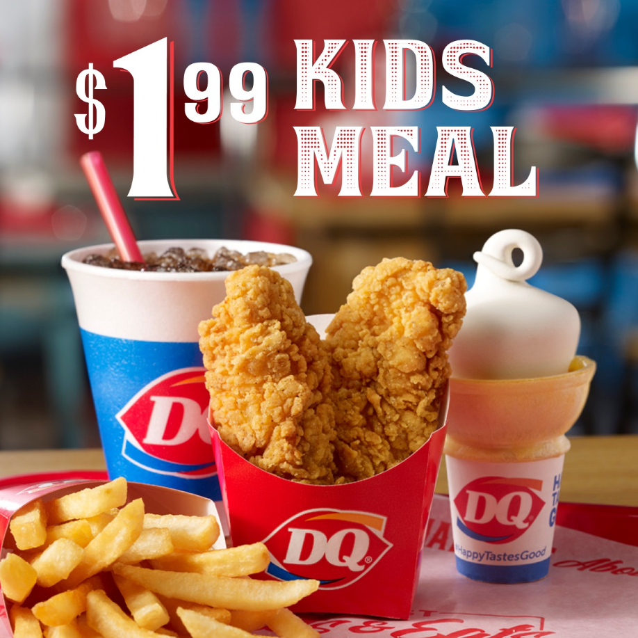 Dairy Queen Kids Meals Menu USA