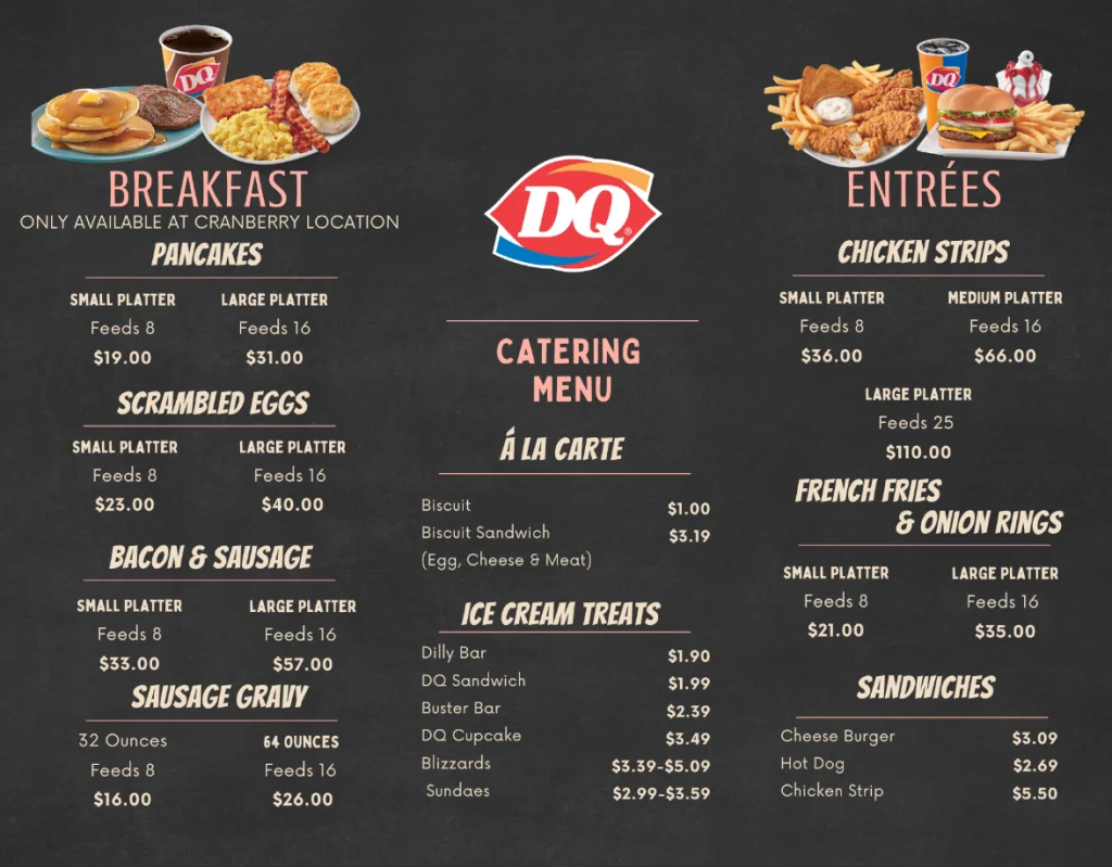 Dairy Queen Menu Item Prices USA