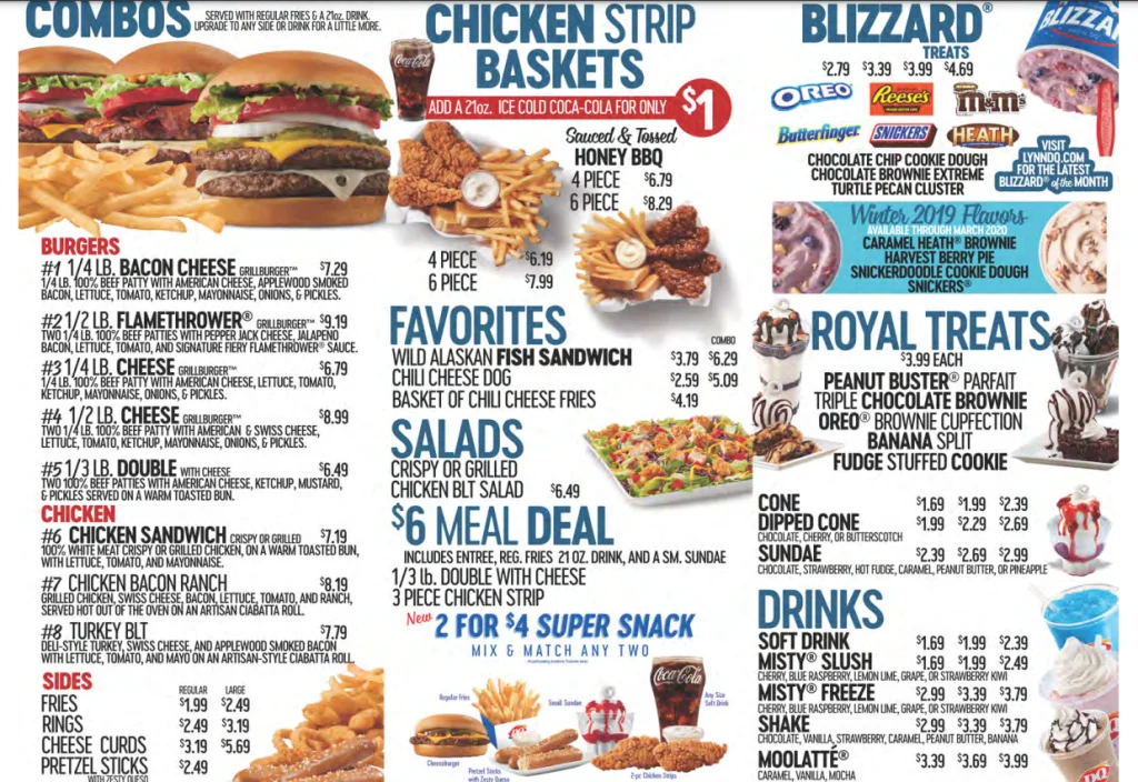 Dairy Queen Menu With Prices USA