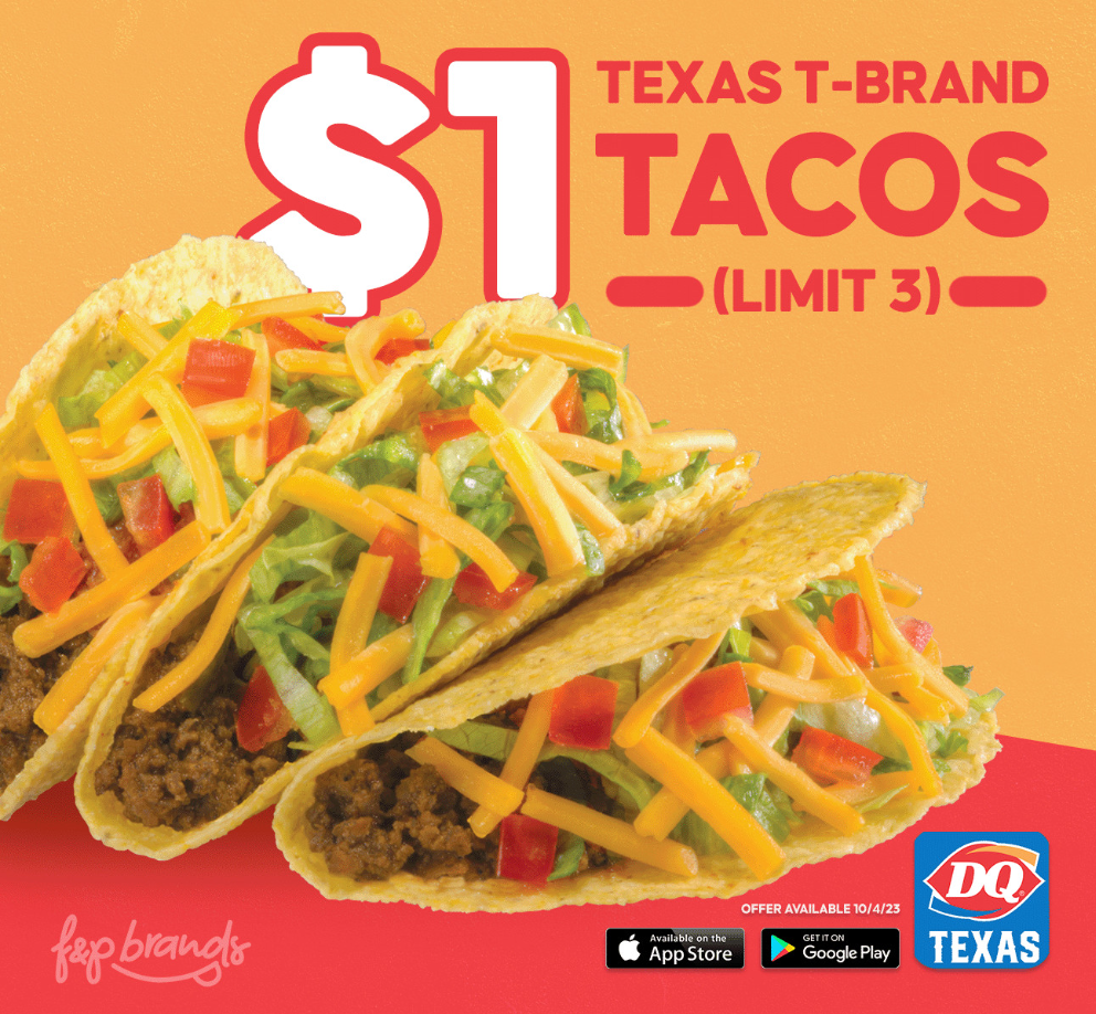 Dairy Queen Mix and Match Tacos Menu Deal USA