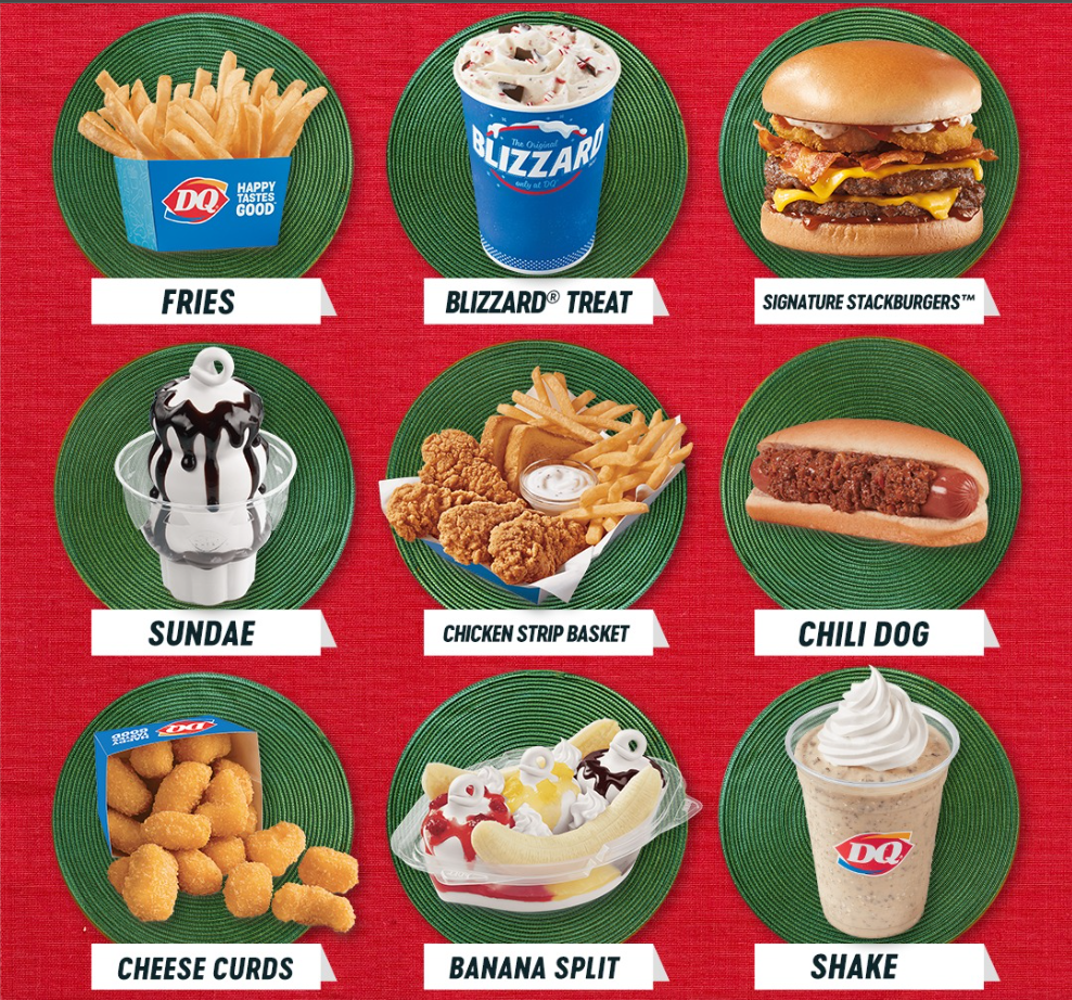 Dairy Queen Most Popular Menu USA