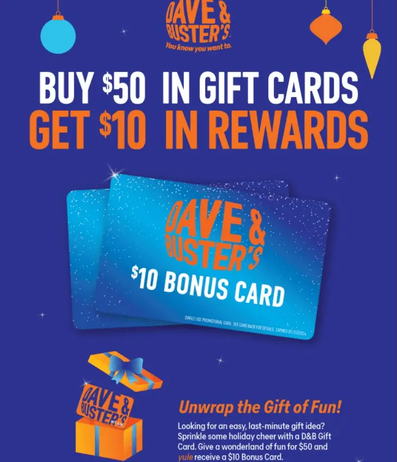 Dave & Buster's Gift Cards USA