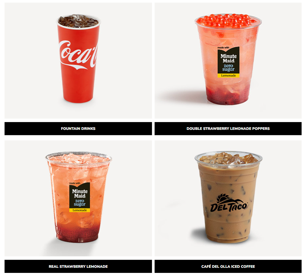 Del Taco Drinks Menu USA