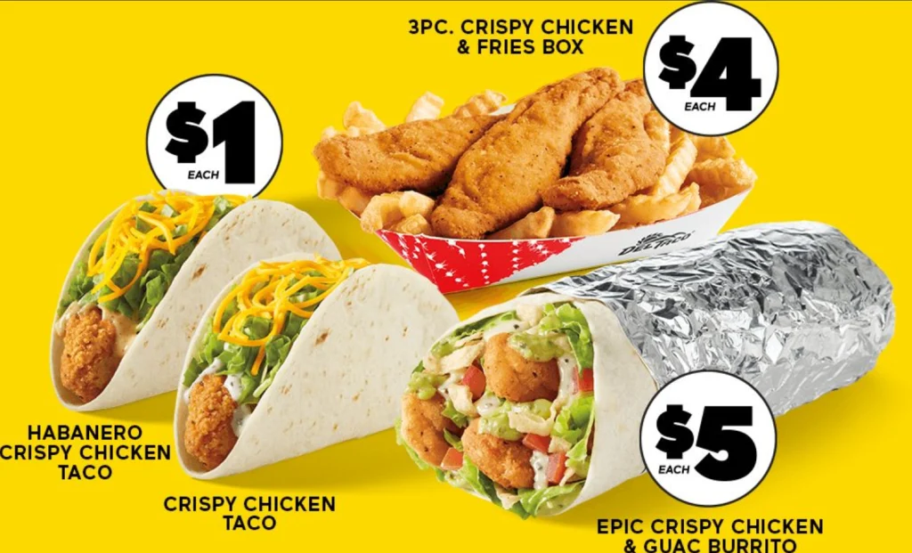 Del Taco Family Meals Menu Deal USA