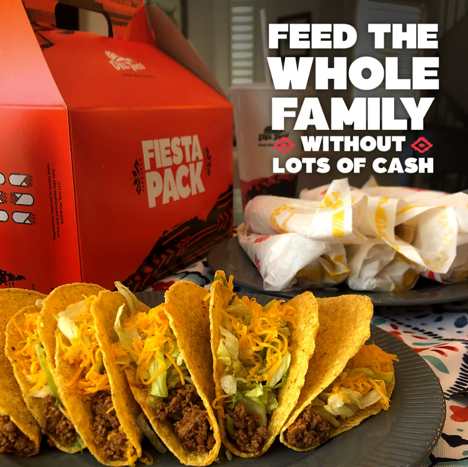 Del Taco Fiesta Packs Menu USA